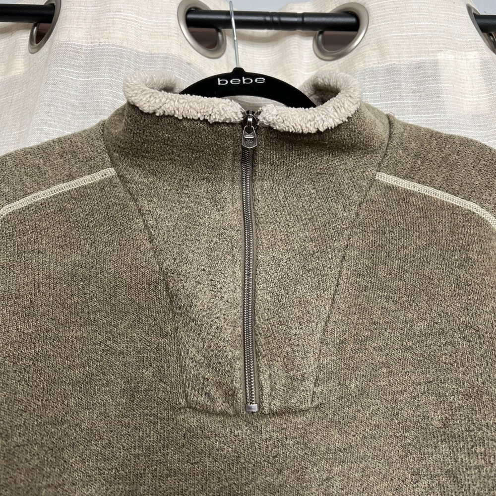 Kuhl Europa 1/4 Zip‎ Fleece Sweater Pullover Alfpaca Beige Oatmeal Men's Size XL - Picture 3 of 10